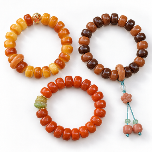 G-bigger size tablets shape Bodhi beads — original studio product photograph