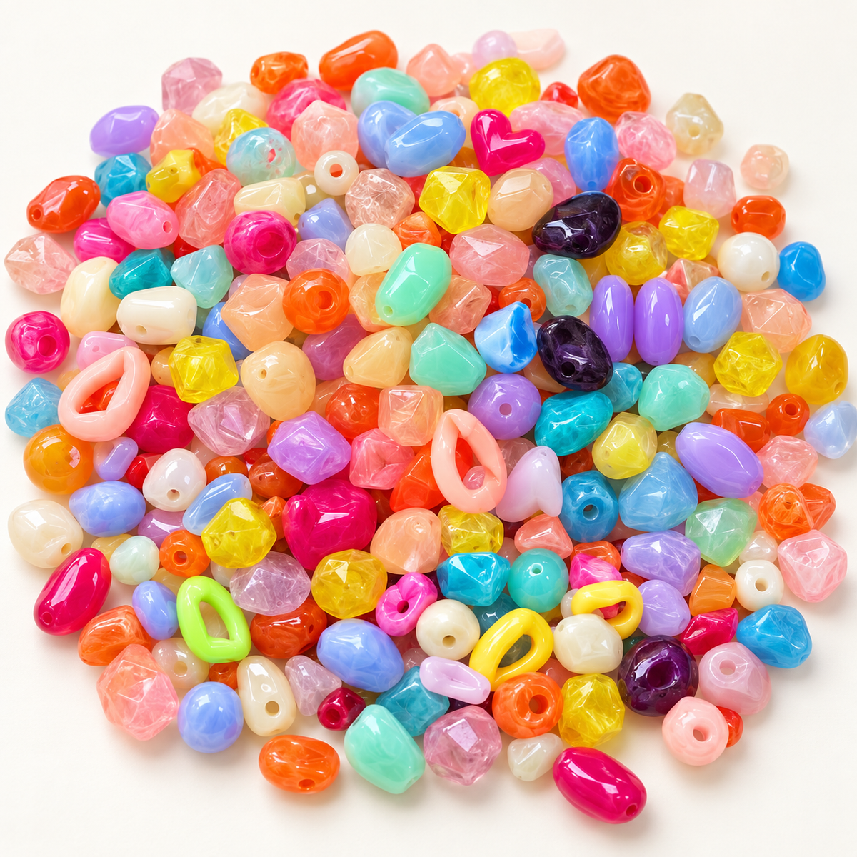 Acrylic DIY beads — original studio product photograph