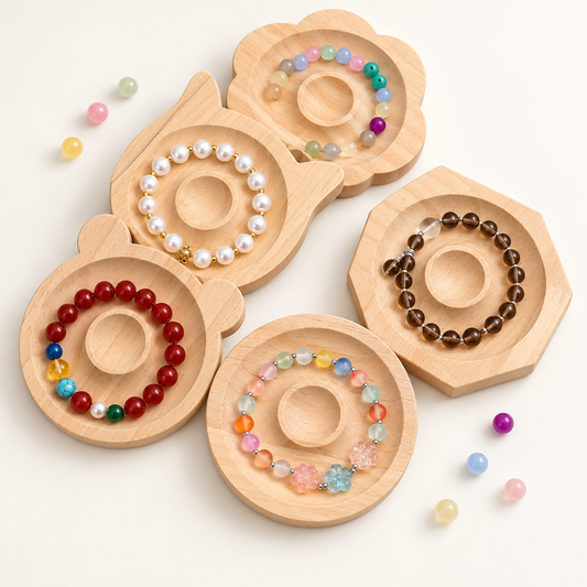 DIY tools ring&pliers&wooden tray — original studio product photograph