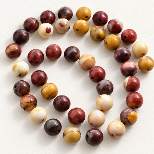 Natural Crystal beads — original studio product photograph