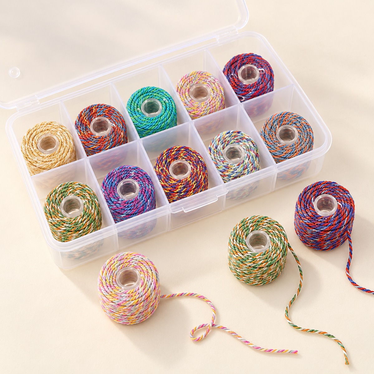 Handmade cotton string(not stretch) — original studio product photograph