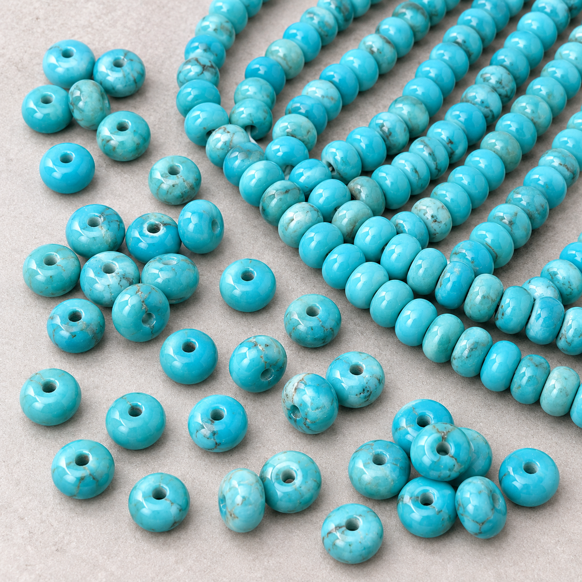 [NEW]5x8mm Natural Crystal Abacus Rondelle Loose Beads DIY Jewelry Making Spacer Beads — original studio product photograph