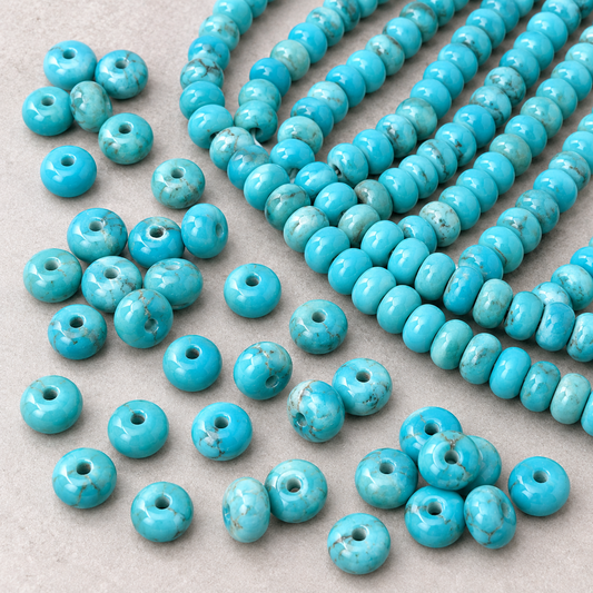[NEW]5x8mm Natural Crystal Abacus Rondelle Loose Beads DIY Jewelry Making Spacer Beads — original studio product photograph