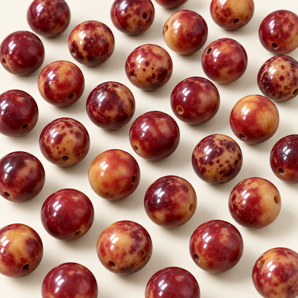 [NEW]15mm Bodhi Beads marbled round bodhi — original studio product photograph
