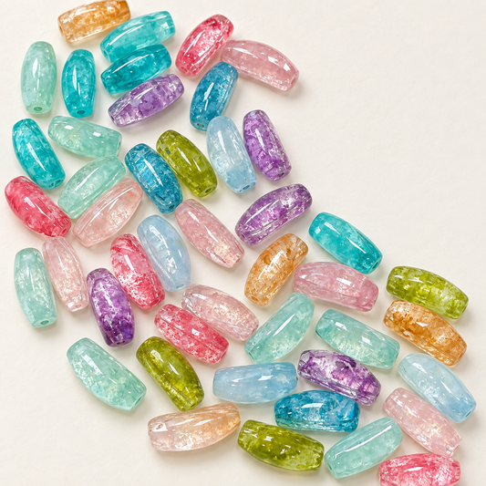 [NEW]Glass-Multicolor Curved Tube Glass Beads For DIY Bracelet Necklace Jewelry Making Craft Supplies — original studio product photograph