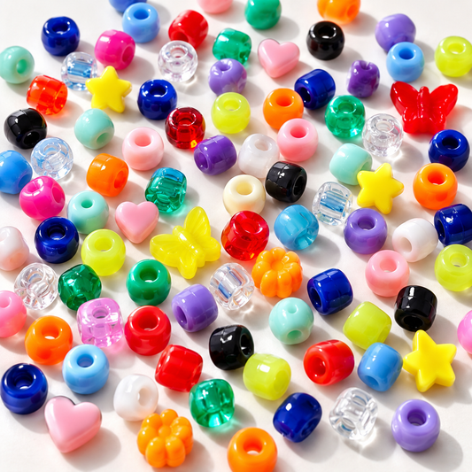 ✨【NEW】Candy Carnival | Multishape Multicolor Acrylic Spacer Beads For DIY Jewelry Making — original studio product photograph