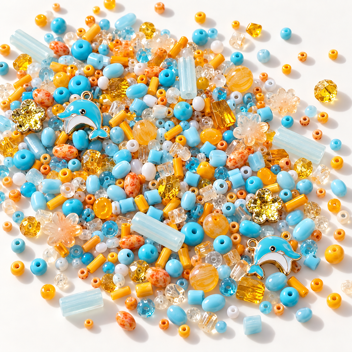 ✨【NEW】Seed Bead-Sunset Tide — original studio product photograph