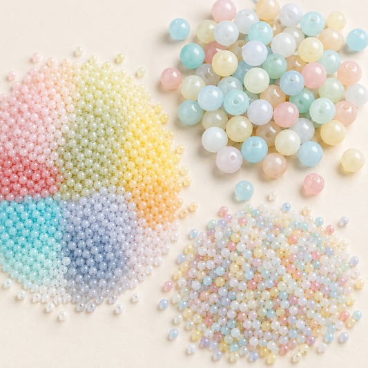 ✨【NEW】4mm Jelly Sphere Glass Beads | Pastel Translucent Beads For DIY Jewelry Making — original studio product photograph