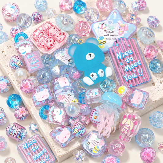 Candy Bub | Mixed Acrylic Charms & Beads for DIY Handmade Jewelry Crafts — original studio product photograph