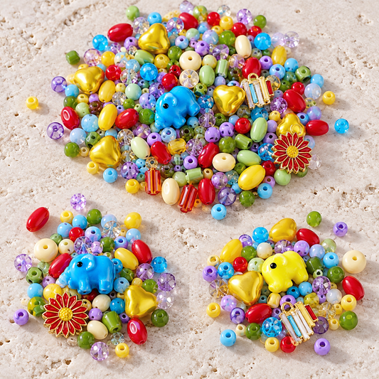 🌈【NEW】Seed Bead-Candy Fiesta | Rainbow Mixed Glass Seed Beads For DIY Handmade Jewelry Making — original studio product photograph