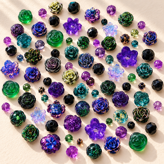 💜【NEW】Gothic BloomⅡ | Halloween Resin Soft Flower Set For DIY Handmade Jewelry — original studio product photograph