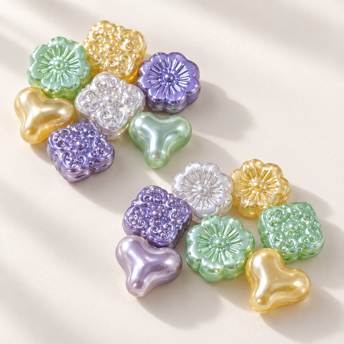 ✨【NEW】Pastel Pearl Garden | Mixed Imitation Pearl Glass Bead Set for DIY Jewelry Making — original studio product photograph