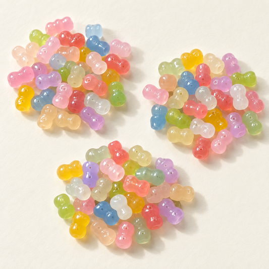 ✨【NEW】8*14mm Pastel Hulu | Translucent Candy‑Color Hulu Glass Beads For DIY Jewelry Making — original studio product photograph