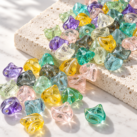 ✨【NEW】Ripple Kitty Head | Mixed‑Color Glass Beads for DIY Jewelry Making — original studio product photograph