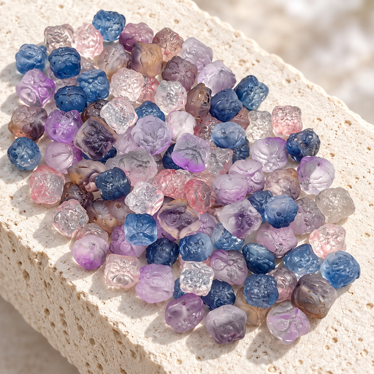 ✨【NEW】Mystic Lion| Mixed Lion‑Head Glass Beads for DIY Jewelry Making — original studio product photograph