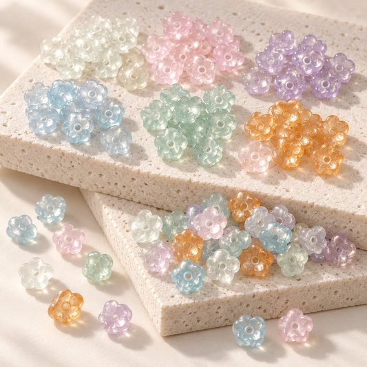 ✨【NEW】Aurora Bell Bloom | Lily‑Of‑Valley Glass Beads For DIY Jewelry Making — original studio product photograph