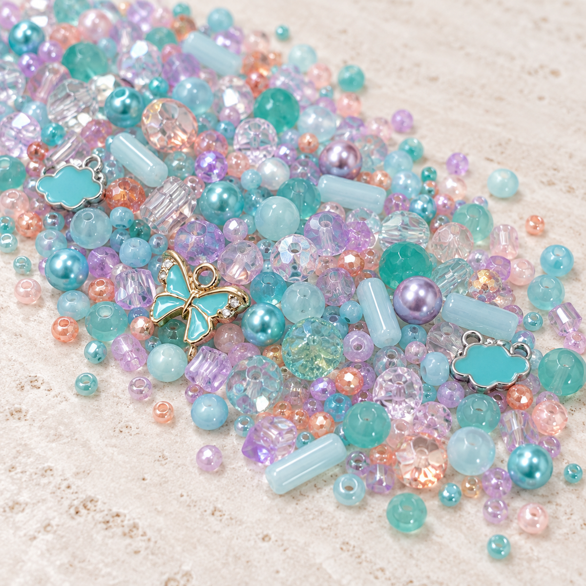 ✨【NEW】Seed Bead-Aqua Dream — original studio product photograph