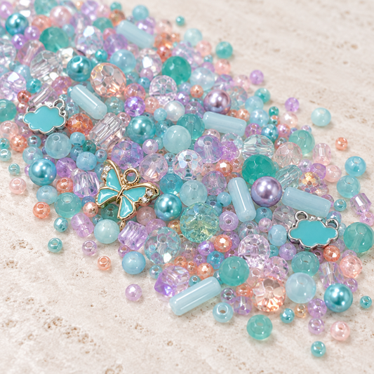 ✨【NEW】Seed Bead-Aqua Dream — original studio product photograph