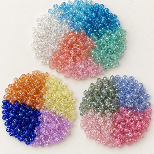 [NEW]Aurora Peanut Glass Beads For DIY Bracelet Jewelry Making — original studio product photograph