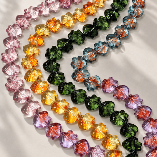 ✨【NEW】Fish Tide | Brush‑Streaked Fish Glass Beads For DIY Bracelet — original studio product photograph