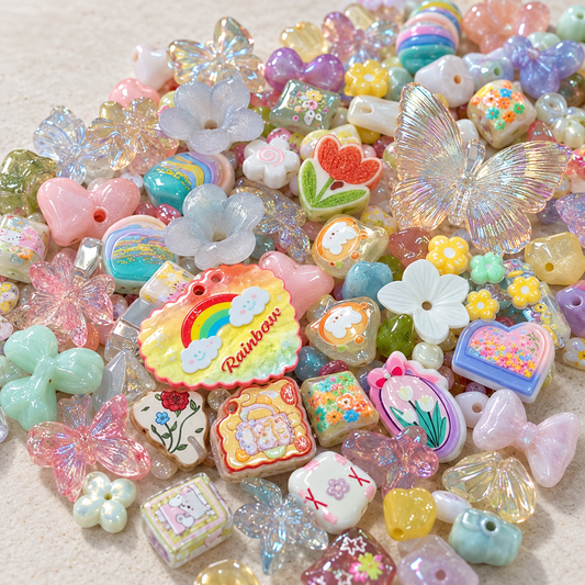 ✨【NEW】Candy Soiree | Assorted Pastel Acrylic Charm Mix Bead Kit — original studio product photograph